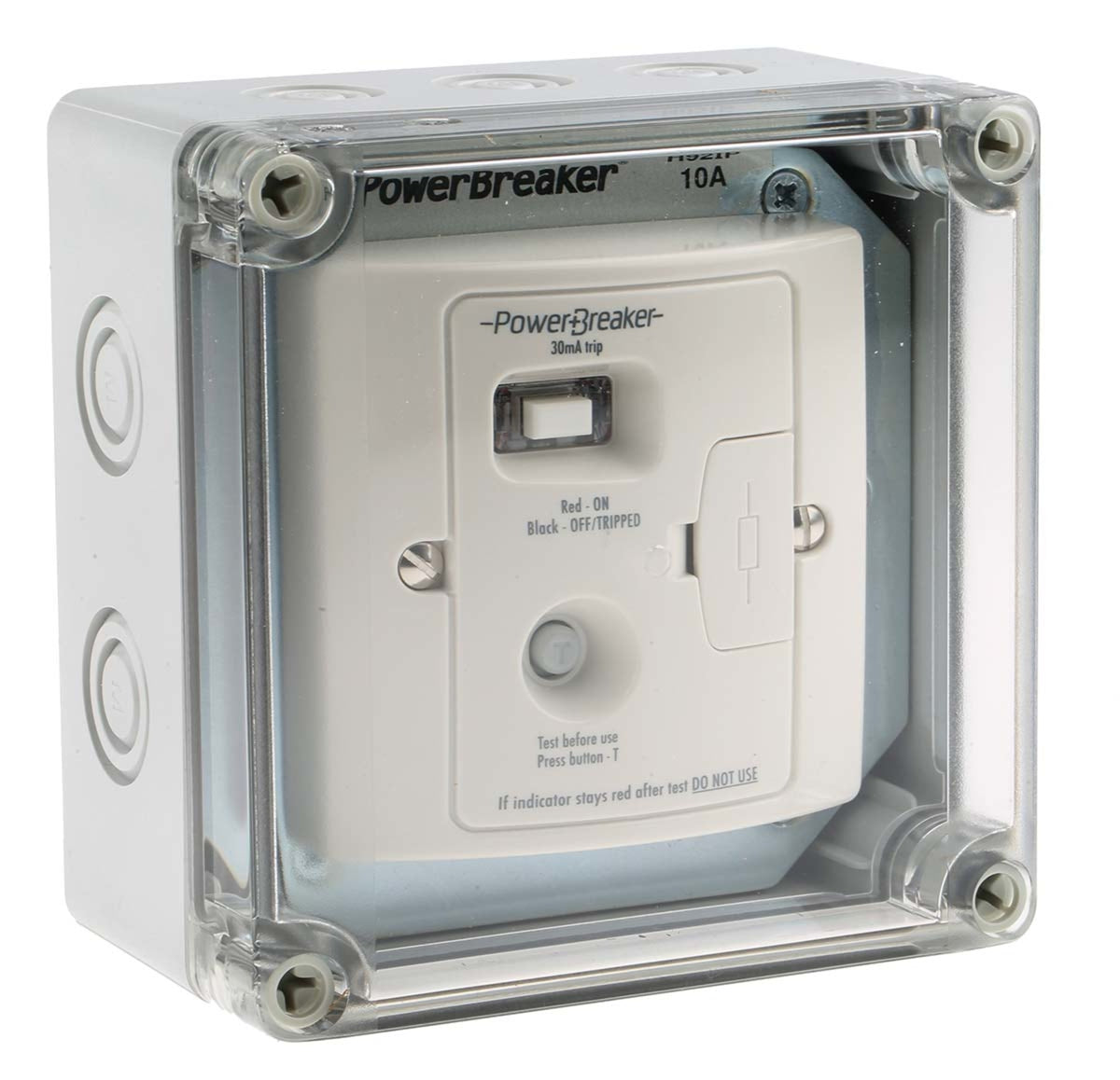 TieDex UK 10A 1 Gang Switched Fused Spur BS5733, BSEN60529, BS7288 IP67