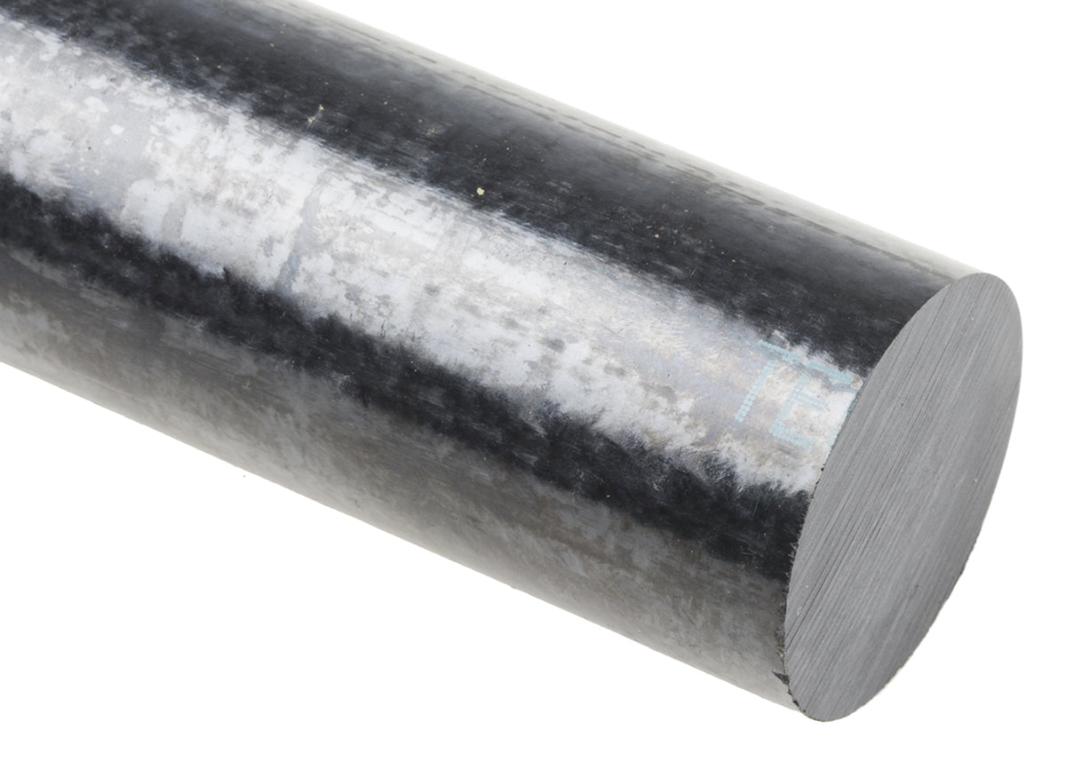 TieDex UK Black Polyphenylene Sulphide (PPS) Rod, 500 mm x 40 mm Diameter