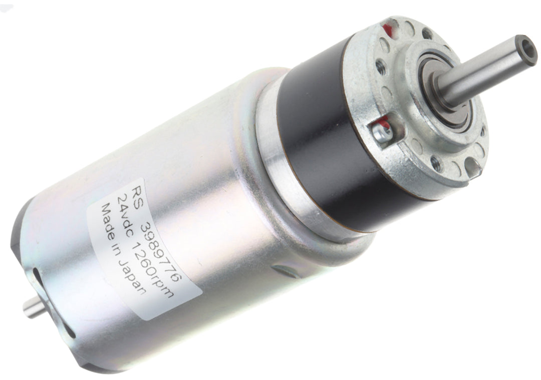 TieDex UK Brushed Geared DC Geared Motor, 13.2 W, 24V dc, 75 Ncm, 1260rpm, 6 mm Shaft Diameter