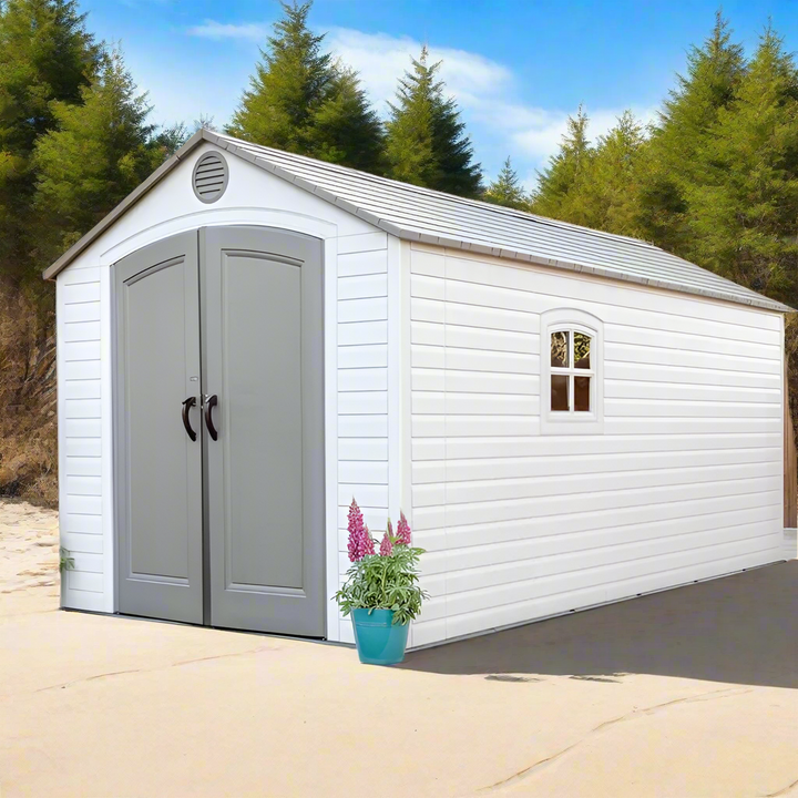 Life-times 8ft x 15ft (2.4 x 4.5m) Storage Shed - Model 60075