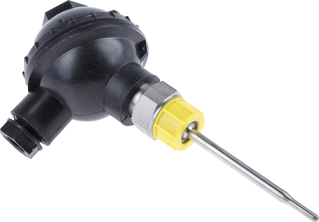 TieDex UK PT100 RTD Sensor 6 mm Dia, 100 mm Long, 3 Wire, Class A 250 °C max