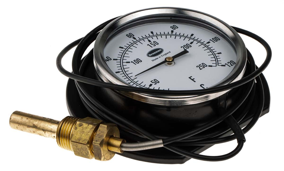 TieDex UK Temperature Gauge Dial Thermometer 120 °C