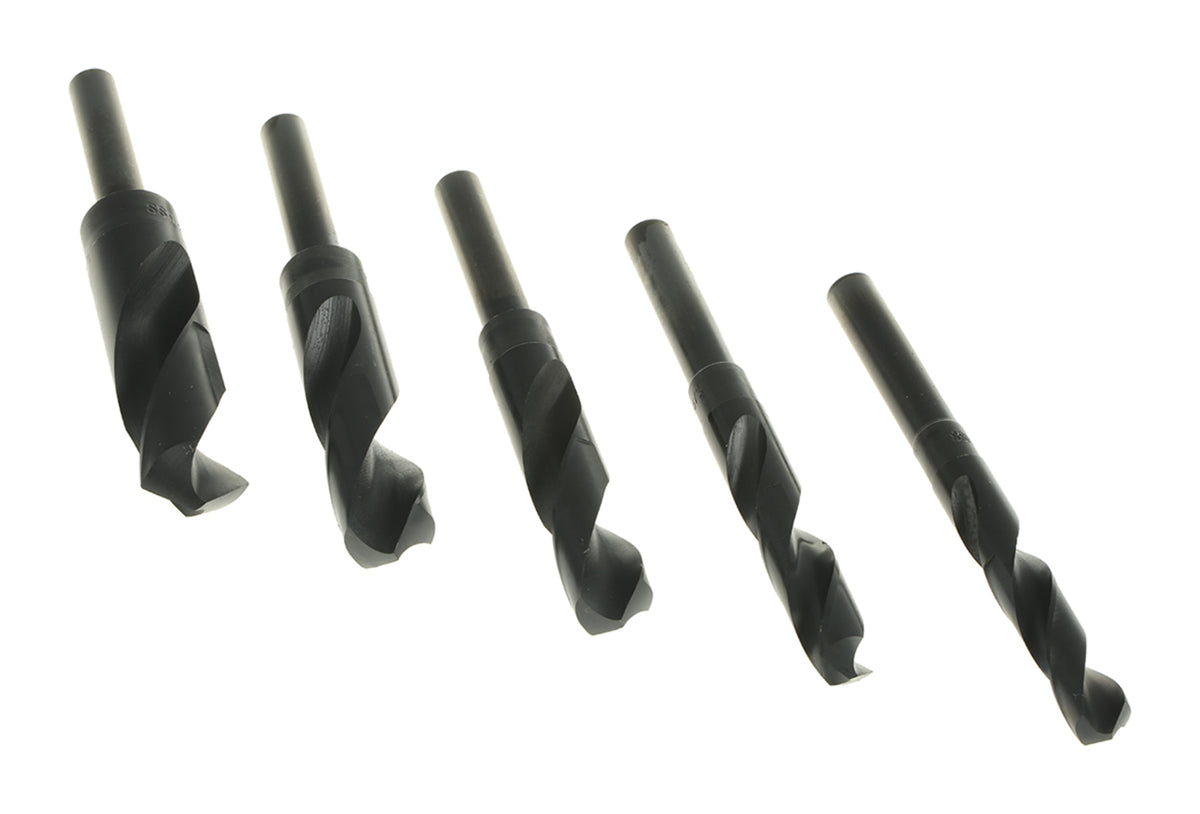 TieDex UK 5-Piece Twist Set for Metal, 1 in Max, 9/16 in Min, HSS Bits