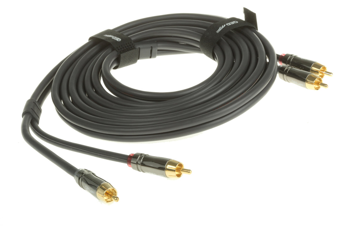 TieDex UK Male Phono to Male Phono Auxiliary Cable, Black, 3 m