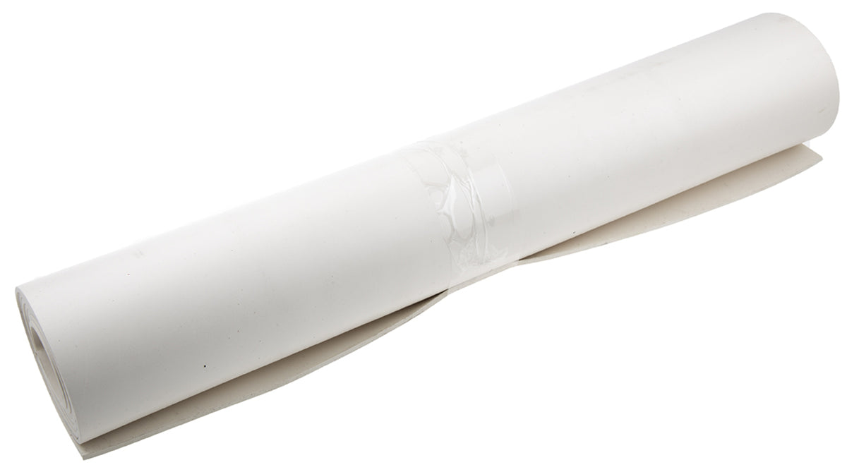 TieDex UK White Nitrile Rubber Sheet, 1.5 m x 500mm x 3 mm, 5N/mm², 80 °C