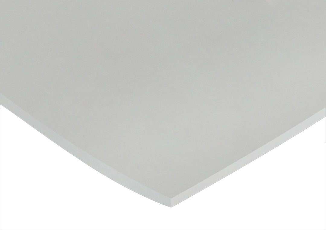 TieDex UK White Silicone Rubber Sponge Sheet, 600 mm x 600mm x 3 mm, 200 °C