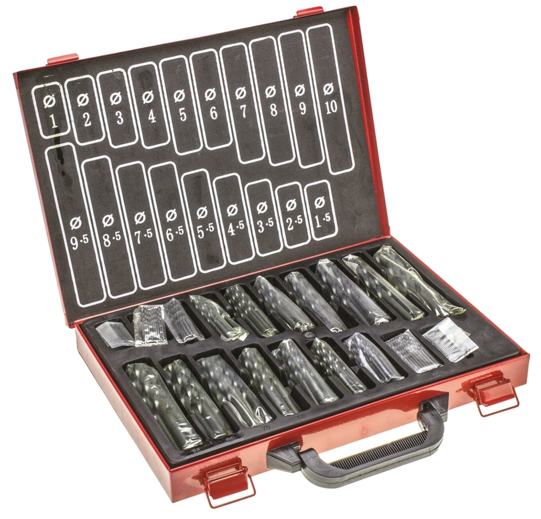 TieDex UK 170-Piece Twist Set for Metal, 10 mm Max, 1 mm Min, HSS Bits