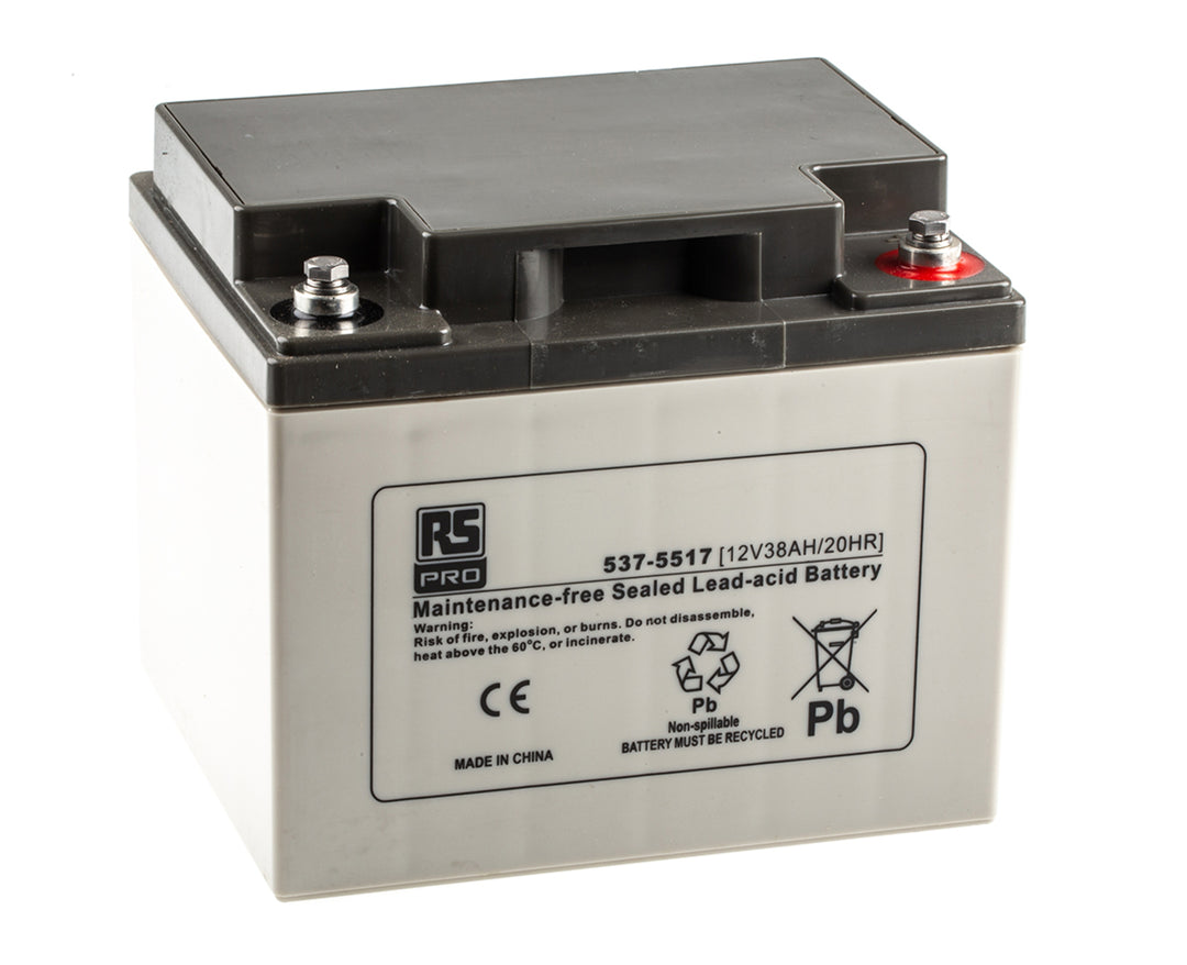 TieDex UK 12 V, T6 Sealed Lead Acid Battery, 38 Ah, 170mm x 197 mm