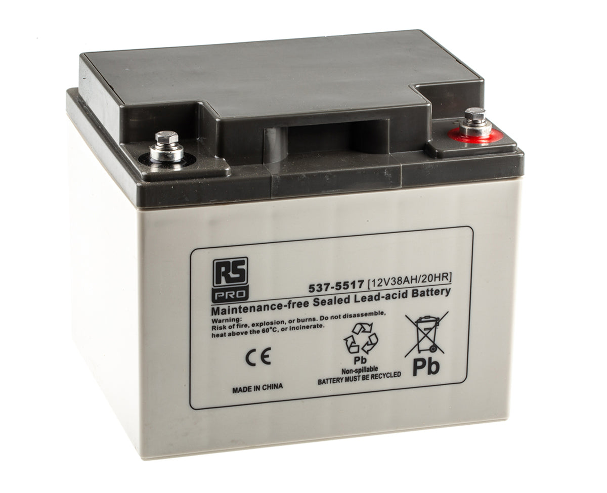 TieDex UK 12 V, T6 Sealed Lead Acid Battery, 38 Ah, 170mm x 197 mm
