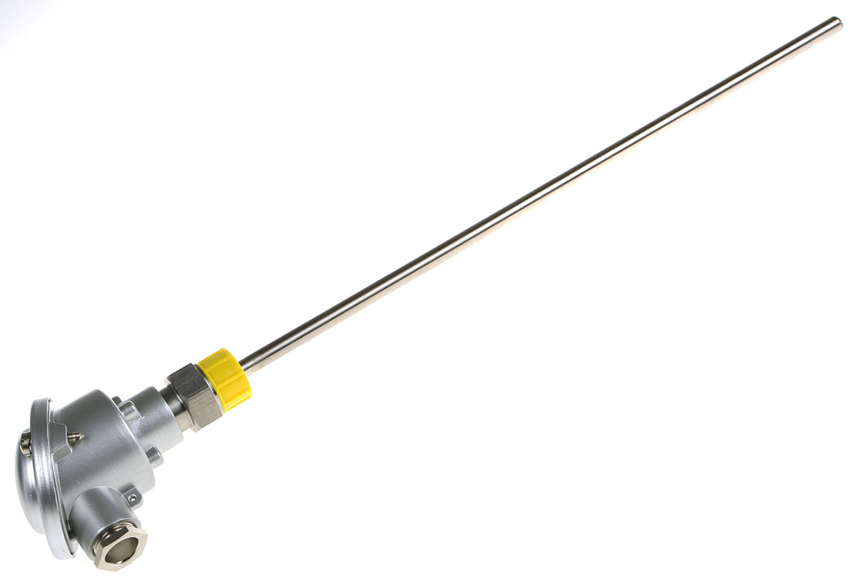 TieDex UK PT100 RTD Sensor 5 mm Dia, 350 mm Long, 3 Wire, Class B 250 °C max