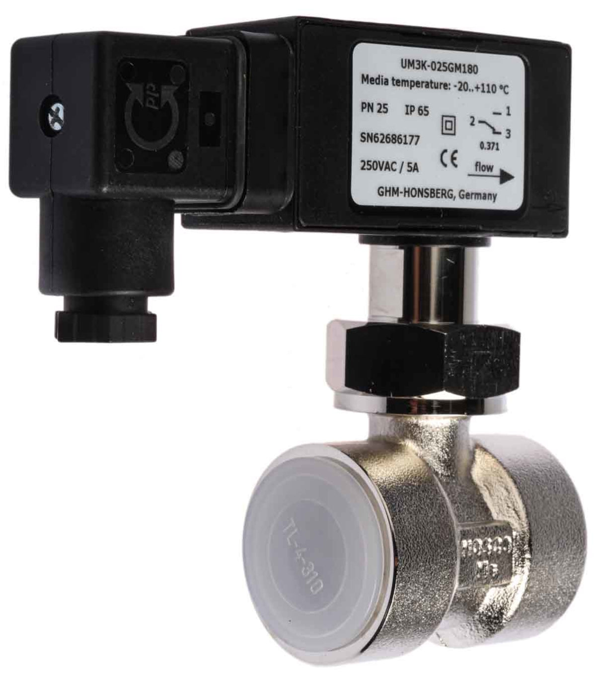TieDex UK Paddle Flow Switch for Liquid, 14L/min Min, 18L/min Max
