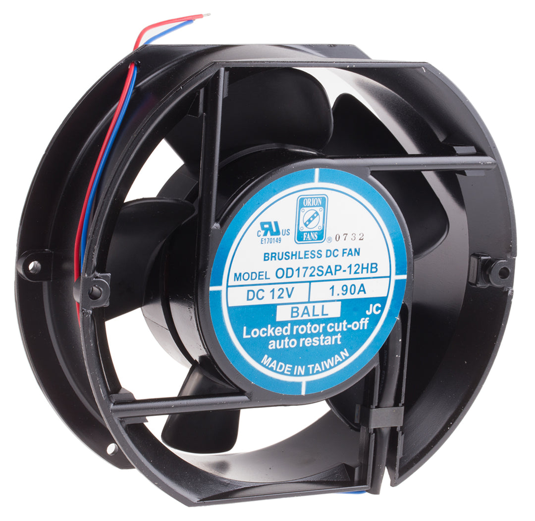 TieDex UK Axial Fan, 12V dc, 390.8 m³/h, 23 W, 1.9 A Max 172 mm 150mm 51 mm