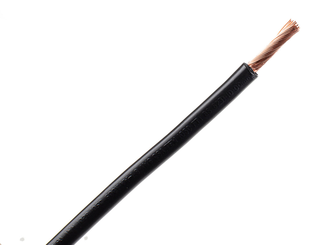 TieDex UK Black 10 mm² Hook Up Wire, 8 AWG, 72/0.4 mm, 0.4 mm core strands, 100 m, Polyvinyl Chloride