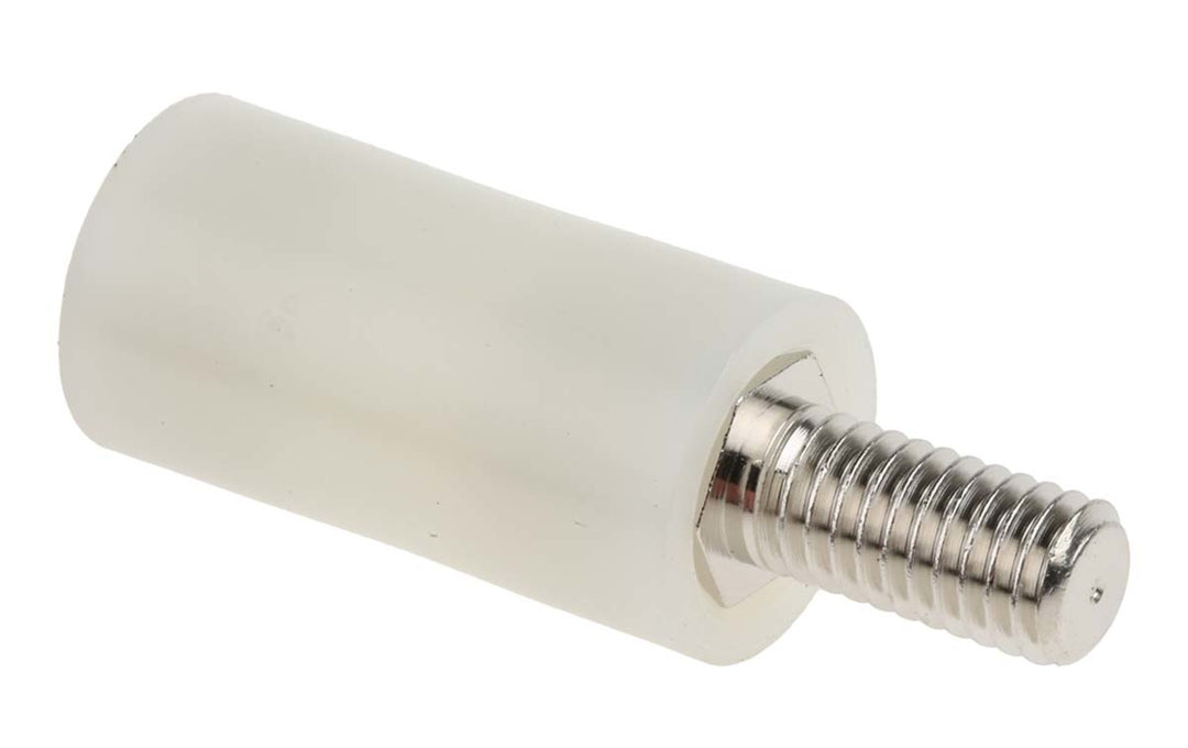 TieDex UK M6 Standoff, 25 mm Body, 12.7 mm Stud, Polyamide 66