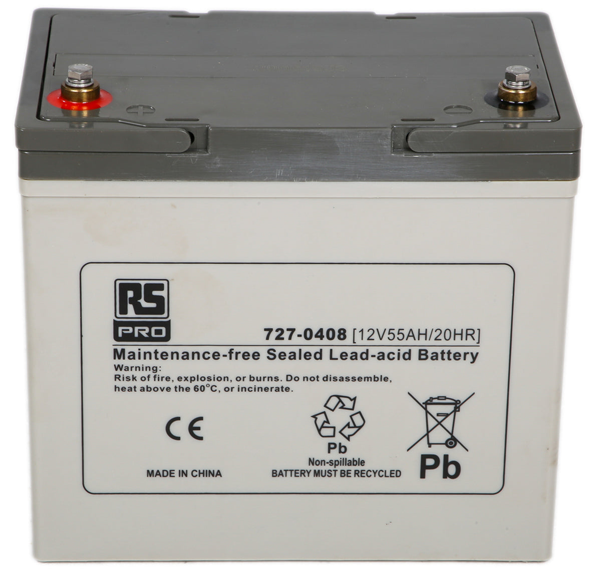 TieDex UK 12 V, T6 Sealed Lead Acid Battery, 55 Ah, 205mm x 229 mm