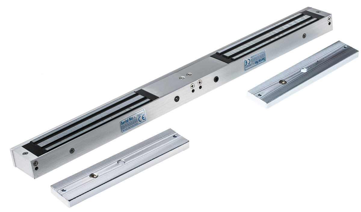 TieDex UK Double Door Access Control Door Magnet, 600 lb Holding Force 24V dc