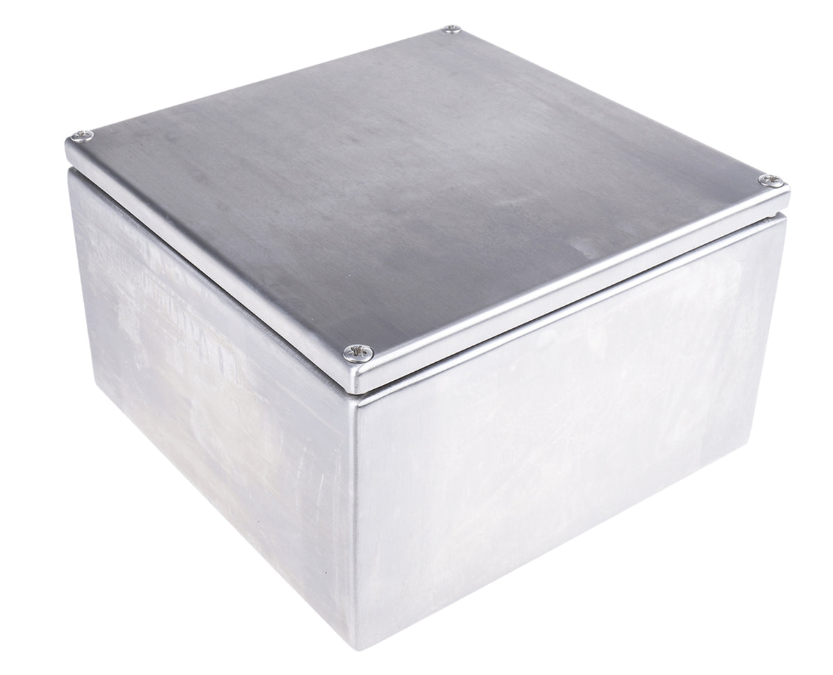 TieDex UK Unpainted Stainless Steel Terminal Box, IP66, 200 mm, 120mm 200 mm