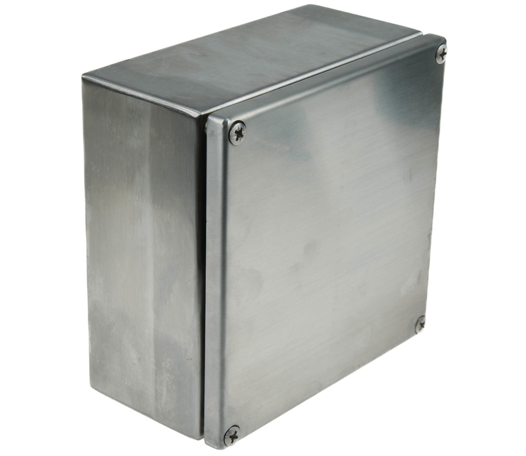 TieDex UK Unpainted Stainless Steel Terminal Box, IP66, IECEx, 150 mm, 80mm 150 mm