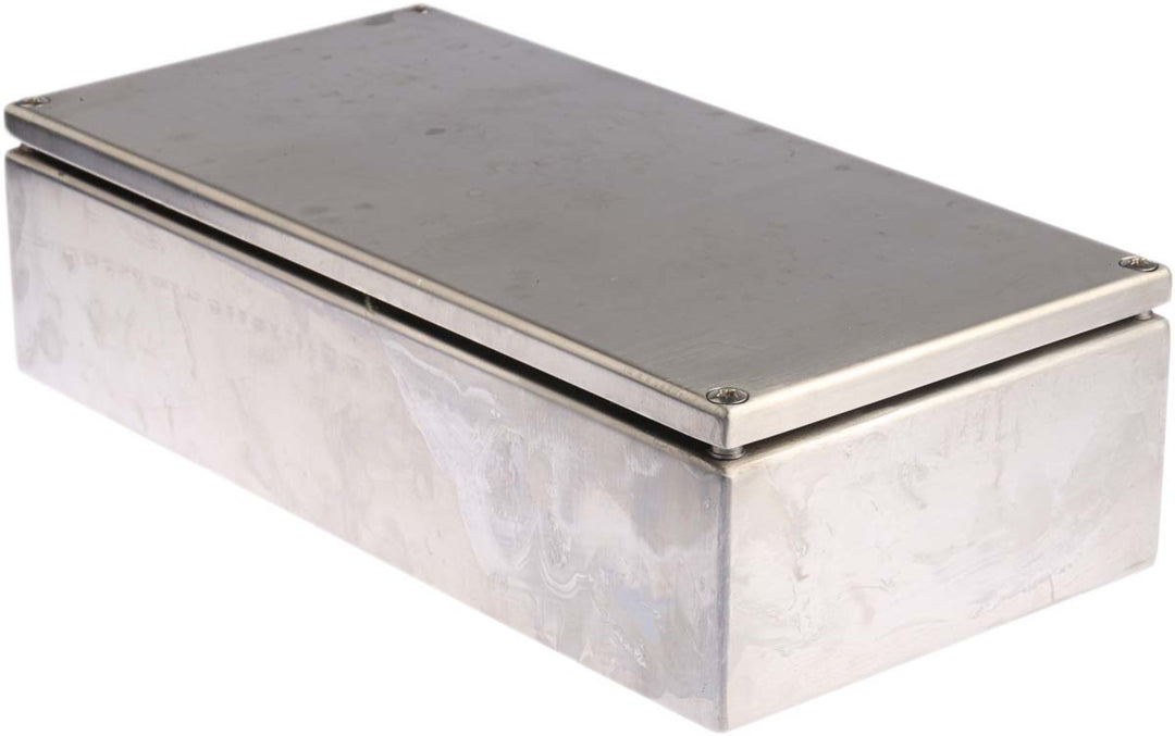 TieDex UK Unpainted Stainless Steel Terminal Box, IP66, IECEx, 300 mm, 80mm 150 mm
