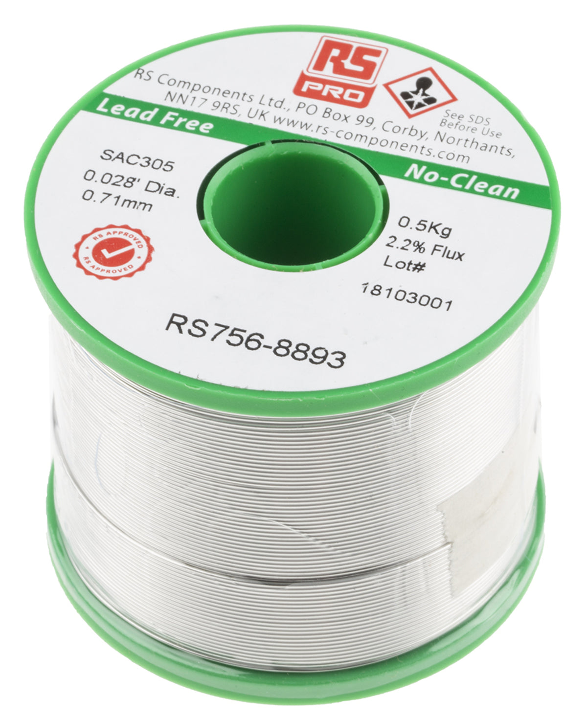 TieDex UK Wire, 710 μm Lead Free Solder, 217 °C Melting Point