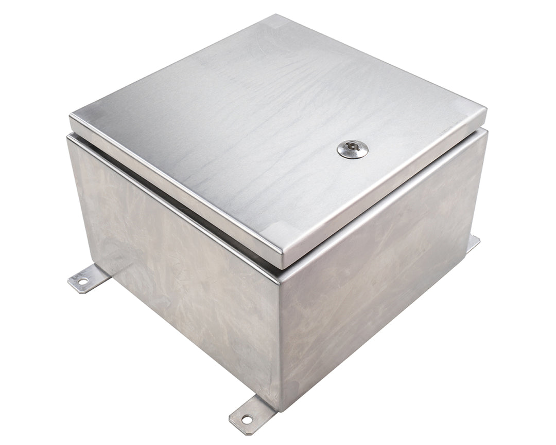 TieDex UK 304 Stainless Steel Wall Box, IP69K, 300 mm x 300 mm x 200 mm