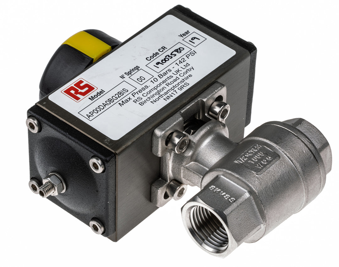 TieDex UK Ball type Pneumatic Actuated Valve, 1000 psi, BSP, Female 1/2 in
