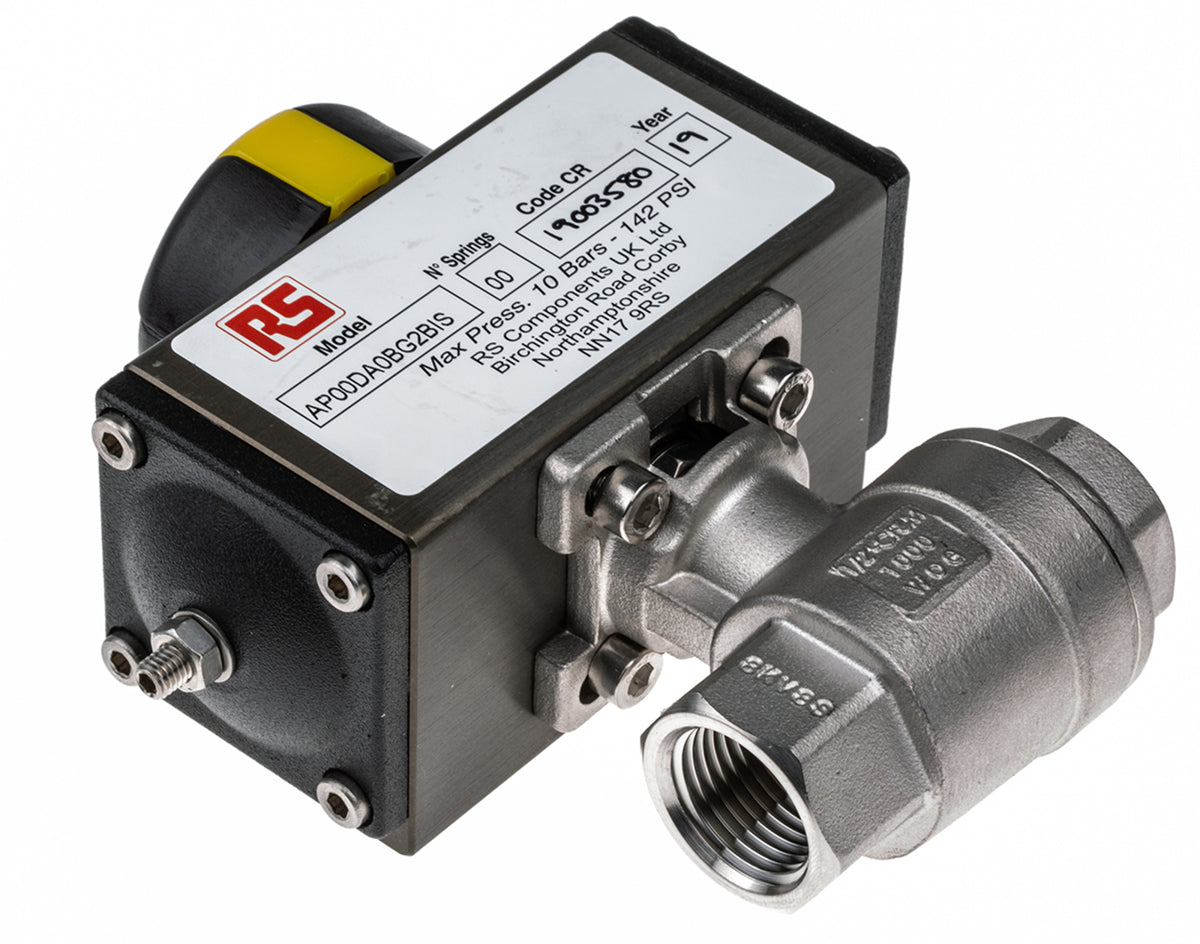 TieDex UK Ball type Pneumatic Actuated Valve, 1000 psi, BSP, Female 1/2 in