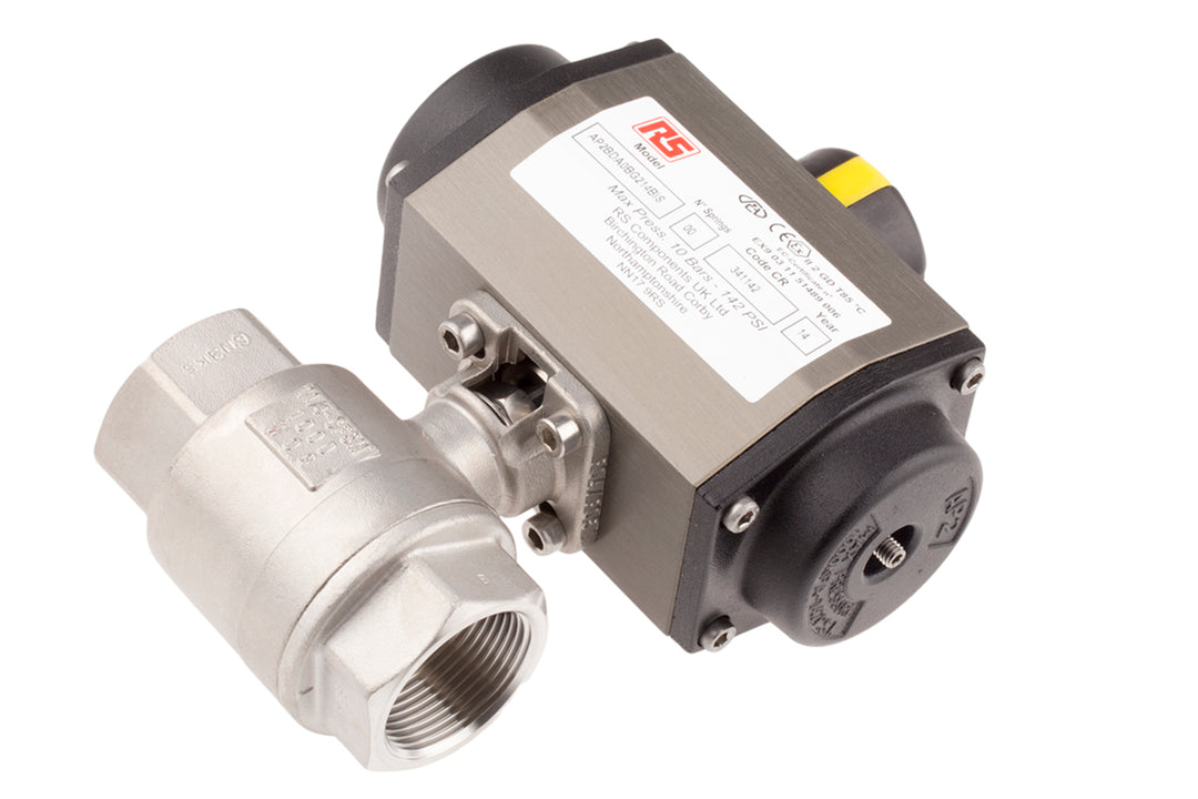 TieDex UK Ball type Pneumatic Actuated Valve, 1000 psi, BSP, Female 1 to 1/4 in