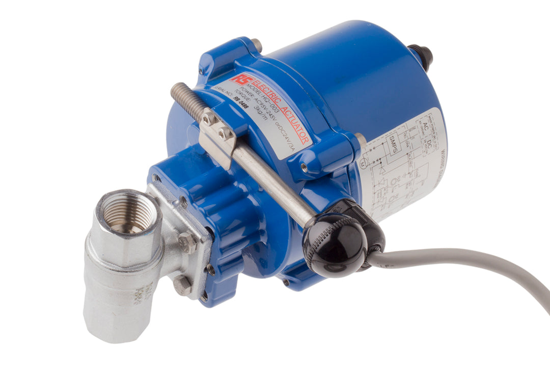TieDex UK Ball type Pneumatic Actuated Valve, 40 bar, BSP, Female 1/2 in