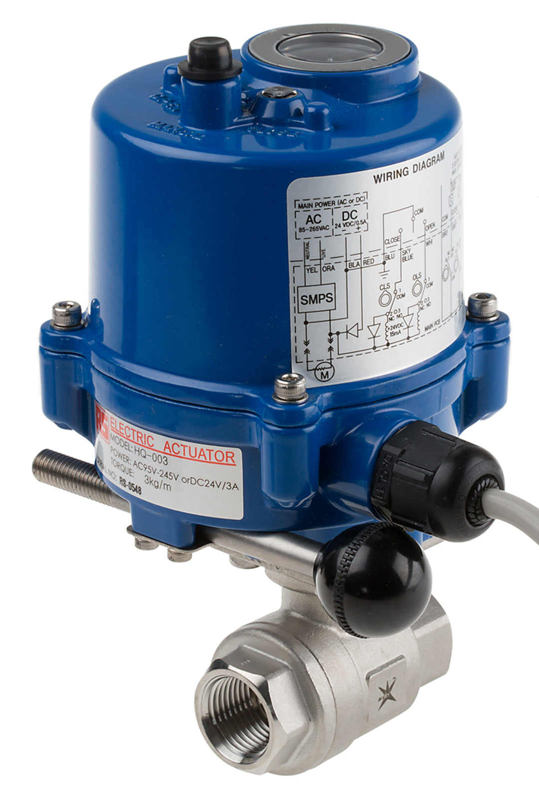 TieDex UK 24V dc Motorised Valve, 1000 psi