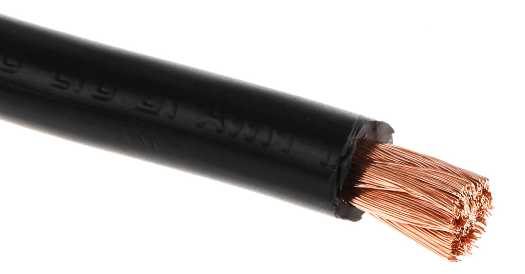 TieDex UK Black 25 mm² Hook Up Wire, 4 AWG, 196 x 0.4 mm, 0.4 mm core strands, 100 m, Polyvinyl Chloride