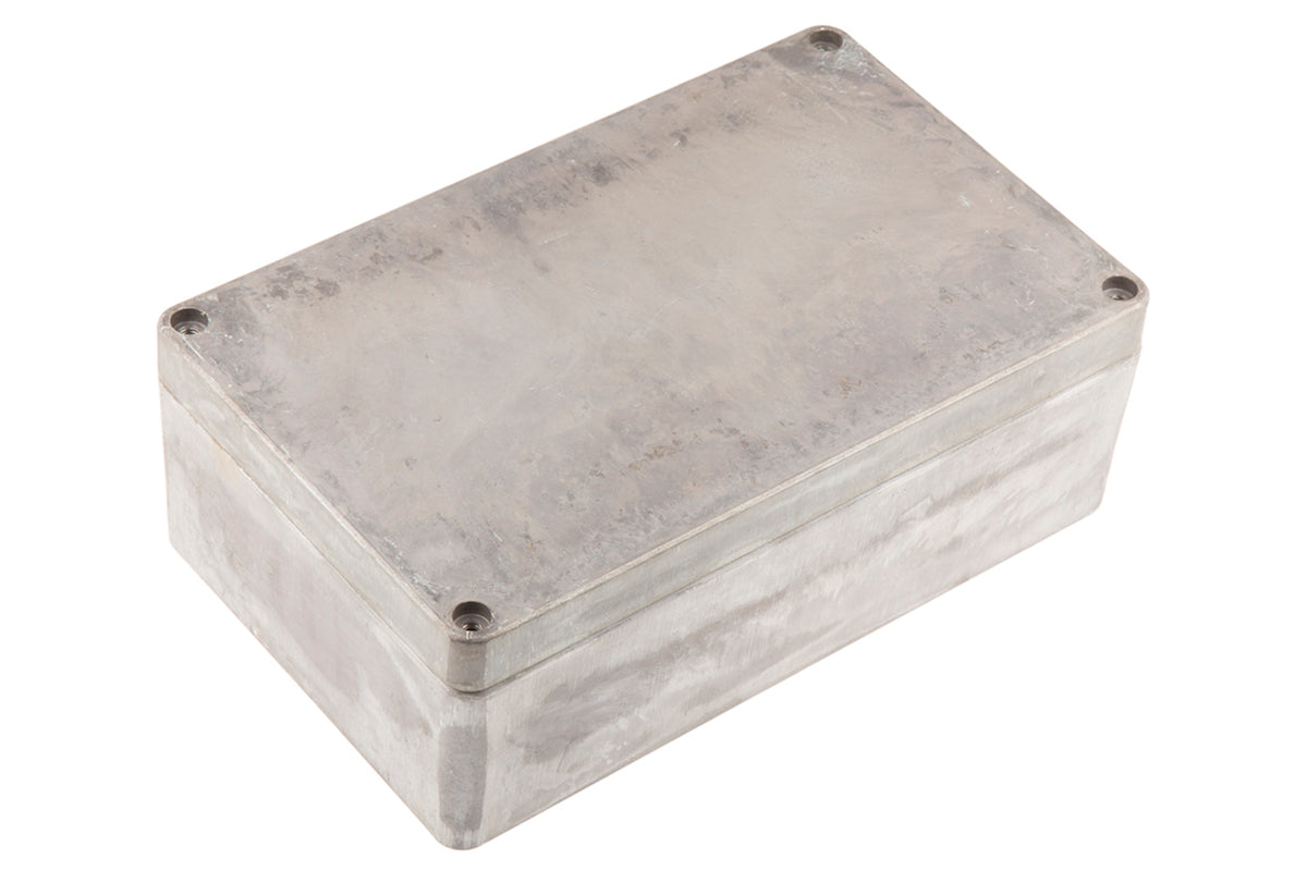 TieDex UK Silver Silver Lid Die Cast Aluminium Enclosure, IP66, 90 mm x 260 mm x 160 mm