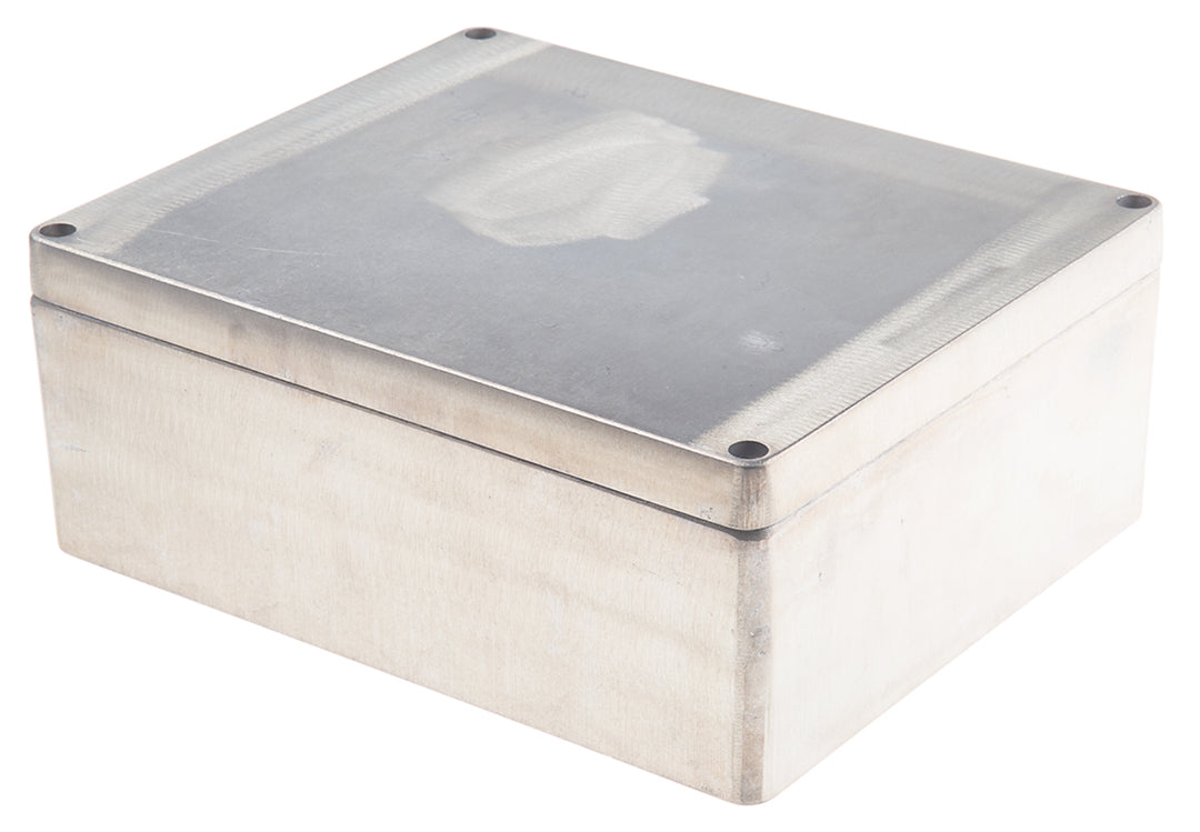 TieDex UK Silver Silver Lid Die Cast Aluminium Enclosure, IP66, 110 mm x 280 mm x 230 mm