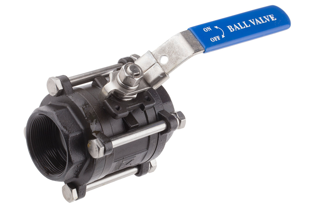 TieDex UK Carbon Steel Threaded Threaded Manual Ball, BSPP 69 bar, Ball Valve