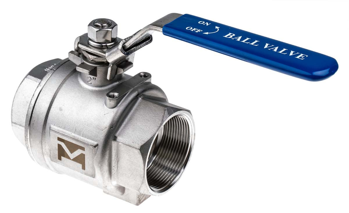 TieDex UK ASTM A351-CF8M Stainless Steel Threaded Threaded 2-Way, BSPP 69 bar, Ball Valve
