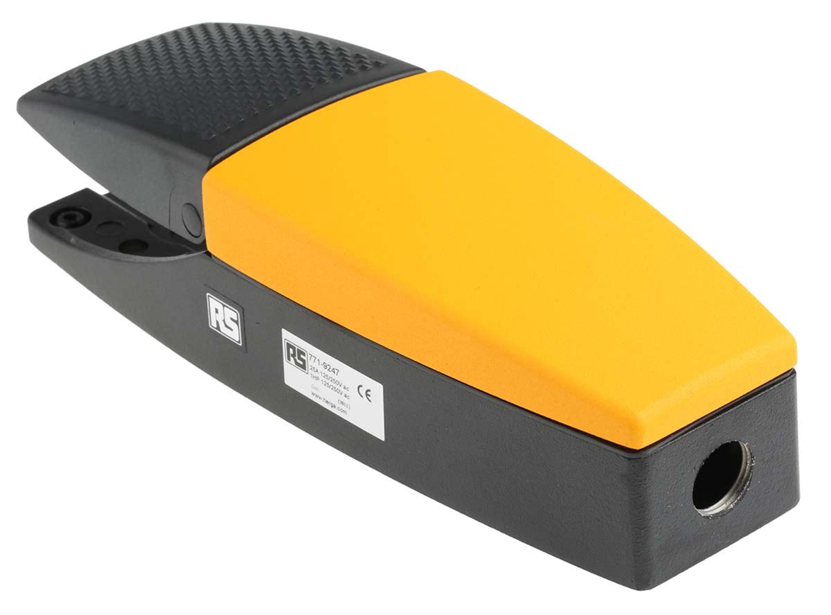 TieDex UK Heavy Duty Momentary Foot Potentiometer - DPCO Die Cast Aluminium 21A Contact Current, 250 V ac Contact Voltage