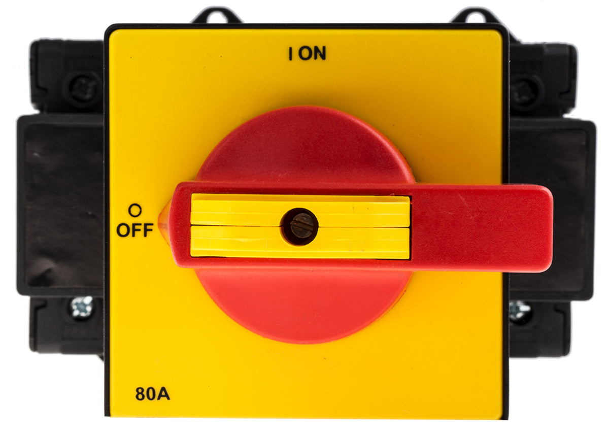 TieDex UK 6-Pole DIN Rail Isolator Switch -, IP65, 80A, 90 kW