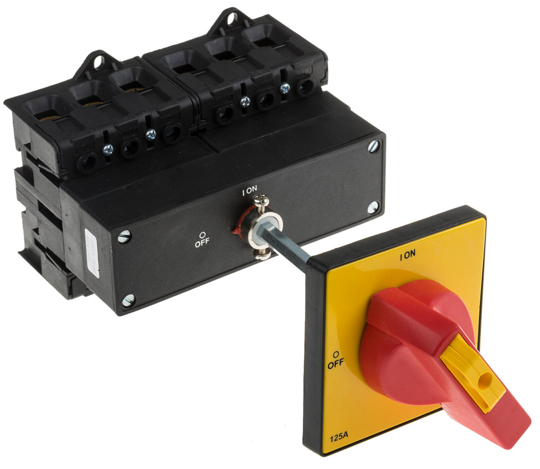 TieDex UK 6-Pole DIN Rail Isolator Switch -, IP65, 125A, 90 kW