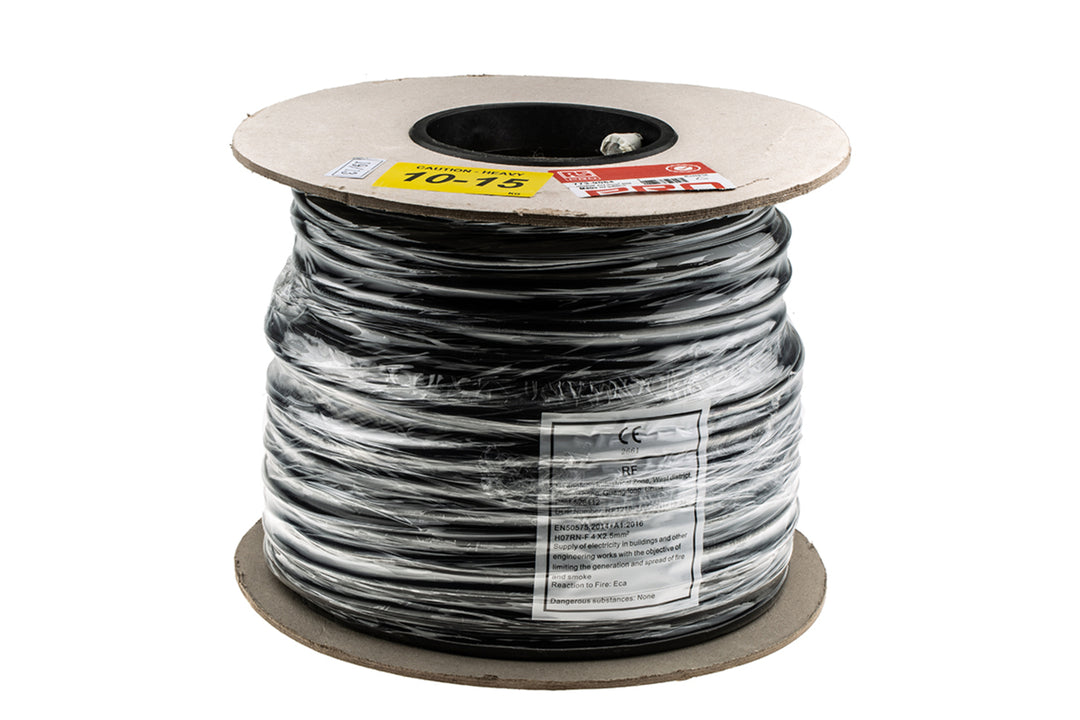 TieDex UK 4 Core Power Cable, Black 2.5mm² 60 °C, 50 m CPE
