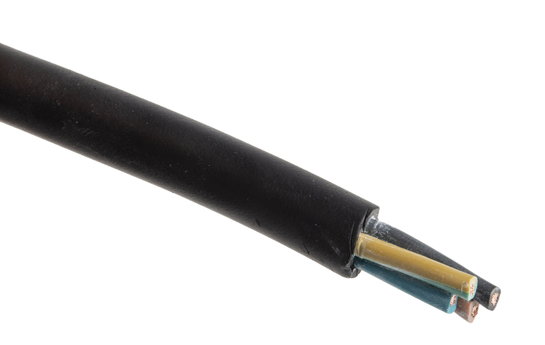 TieDex UK 4 Core Power Cable, Black 1.5mm² 60 °C, 50 m CPE