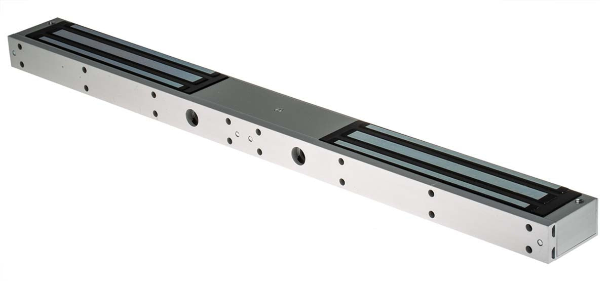 TieDex UK Double Door Access Control Door Magnet, 600 lb Holding Force 24V dc
