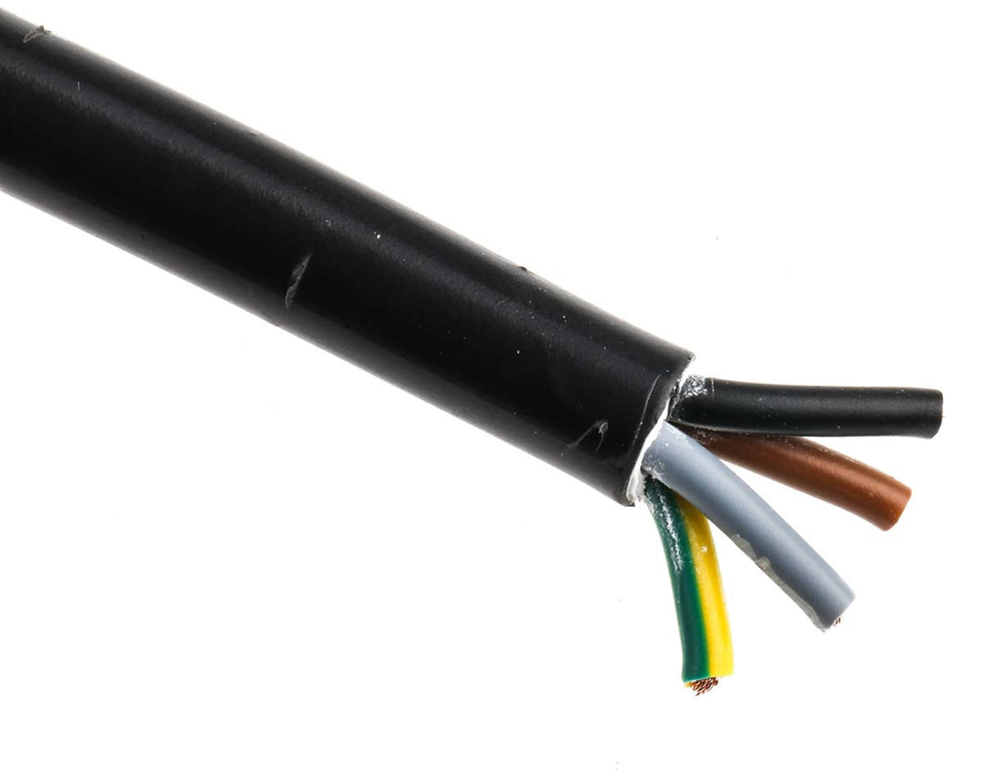 TieDex UK 4 Core Power Cable, Black 1.5mm² 70 °C, 100 m Polyvinyl Chloride