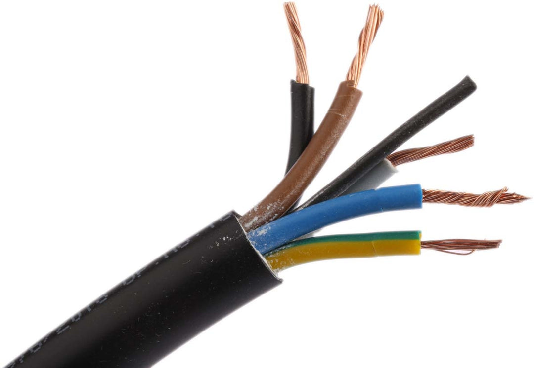 TieDex UK 5 Core Power Cable, Black 0.75mm² 70 °C, 100 m Polyvinyl Chloride