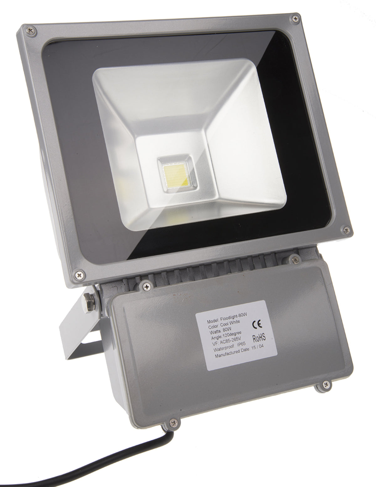 TieDex UK Floodlight, 1 LED, 80 W Cool White, 8061 lm, IP65
