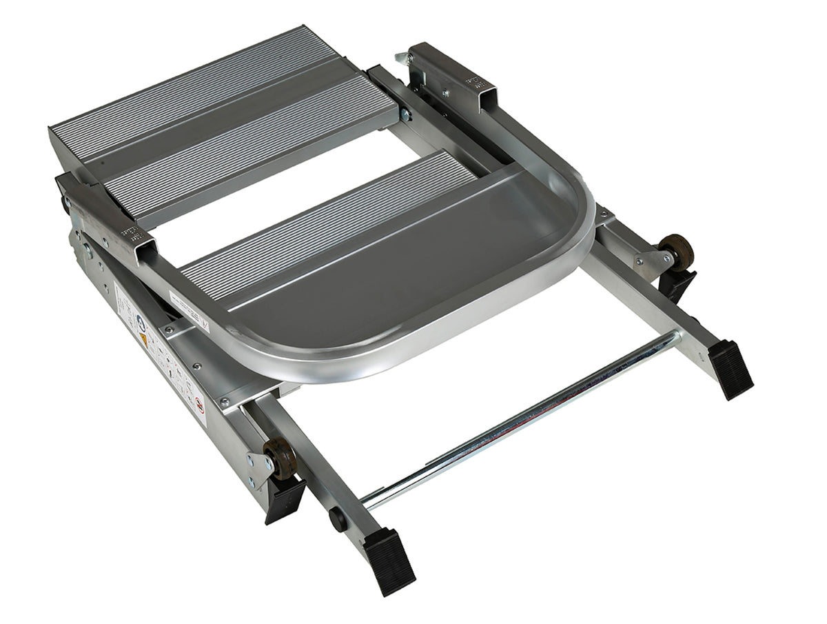 TieDex UK 2 Tread Aluminium Steps 440mm Platform Height, Silver
