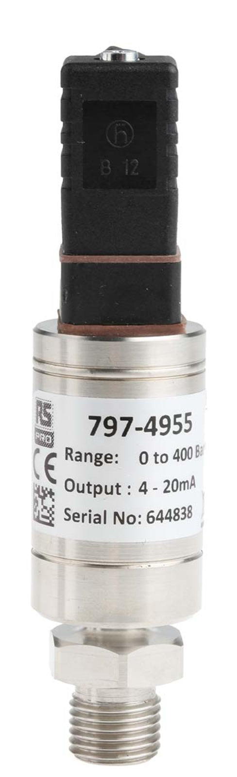 TieDex UK Pressure Sensor, Current Output 0 bar 400 bar, Gauge Reading