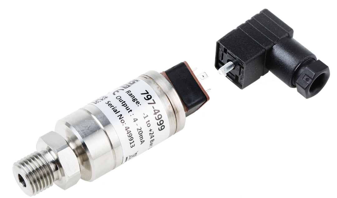 TieDex UK Pressure Sensor, Current Output -1 bar 24 bar, Gauge Reading