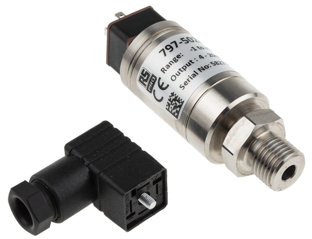 TieDex UK Pressure Sensor, Current Output -1 bar 9 bar, Gauge Reading