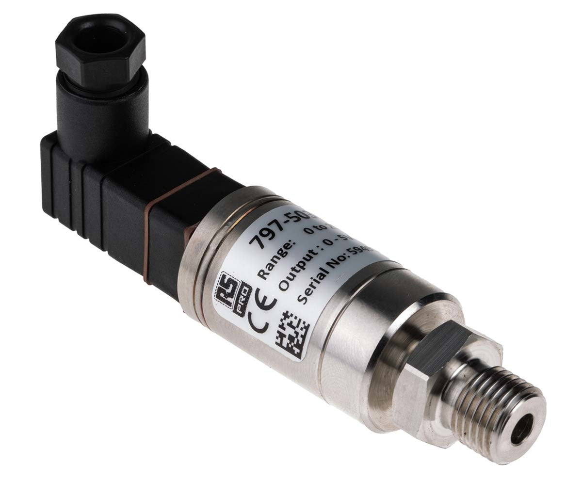 TieDex UK Pressure Sensor, Voltage Output 0 bar 25 bar, Gauge Reading