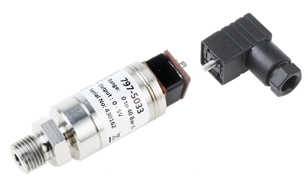TieDex UK Pressure Sensor, Voltage Output 0 bar 40 bar, Gauge Reading